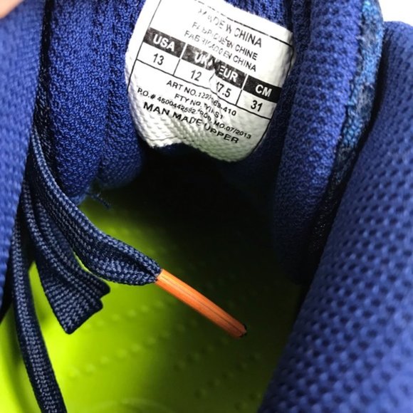 Under Armour Men’s Orange Blue Baseball Cleats 13 New - Picture 2 of 8